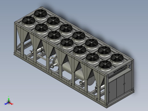 空冷螺旋冷却机正等轴测缩略图