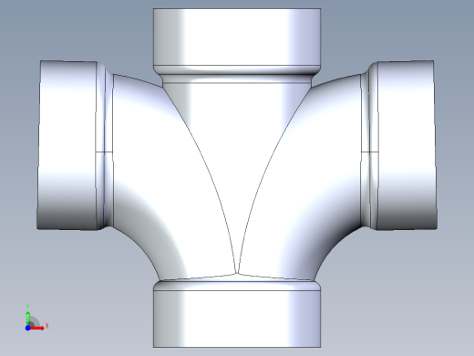 船舶管路系统S15_SeaDrainPLUS_DoubleSanitaryTee-SxSxSxS_37E161902_2in Sea Drain Plus - Sanitary Double Tee - SxSxSxS前视缩略图