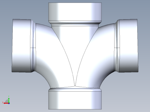 船舶管路系统S15_SeaDrainPLUS_DoubleSanitaryTee-SxSxSxS_37E161902_2in Sea Drain Plus - Sanitary Double Tee - SxSxSxS后视缩略图