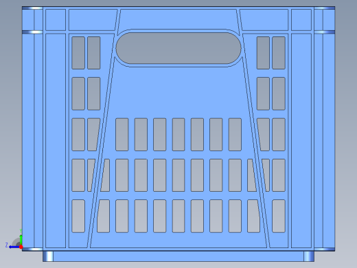 塑料周转箱395x300x244mm右视缩略图