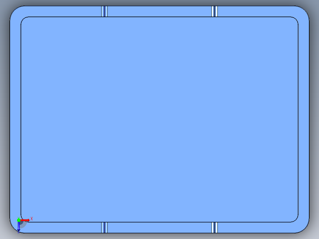 塑料周转箱395x300x244mm俯视图