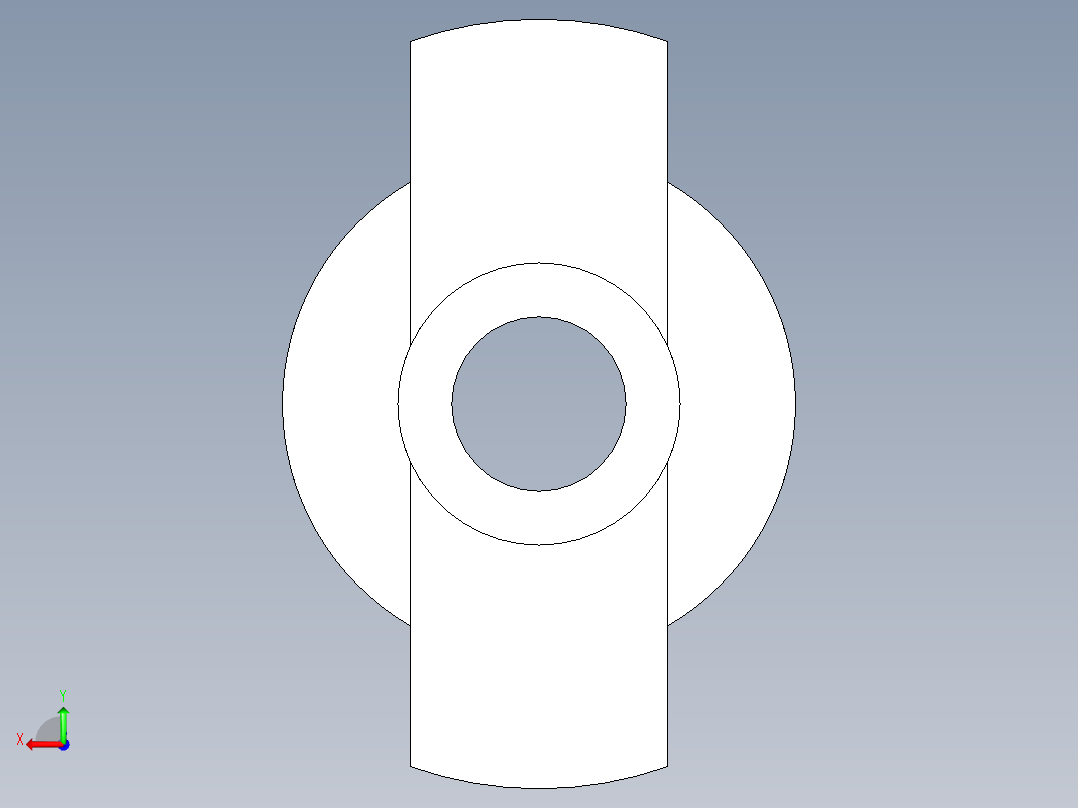 定位配件2311(B)-3D多系列多零件图纸模型后视图