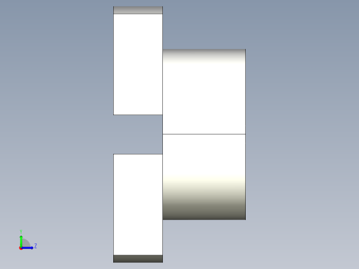 定位配件2311(B)-3D多系列多零件图纸模型左视缩略图