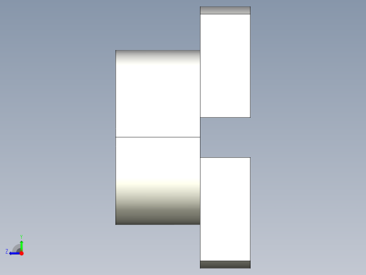 定位配件2311(B)-3D多系列多零件图纸模型右视缩略图