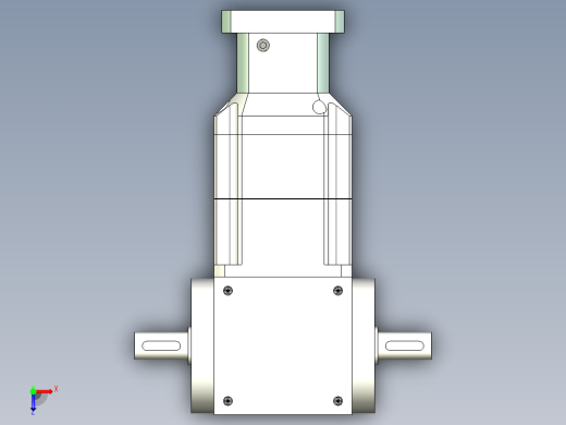 换向器PW90双轴 PGH90T-L3 19-70-90-M6.stp俯视缩略图