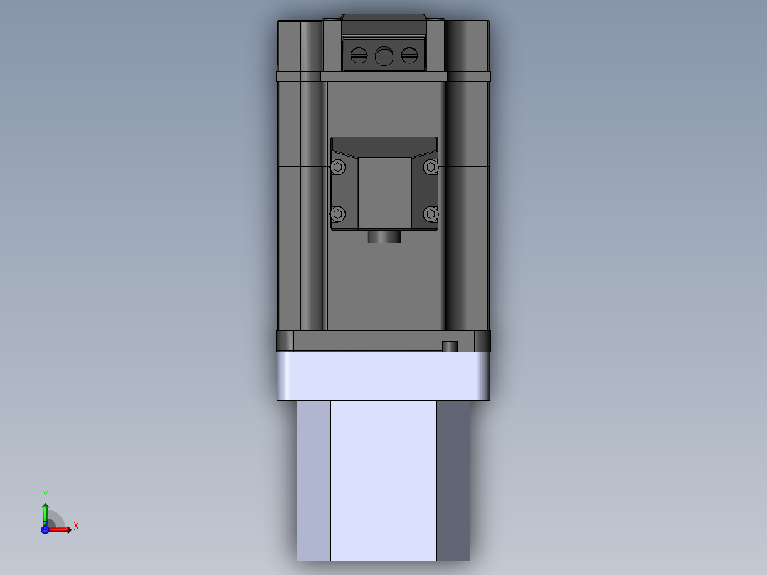 64-TB-(750w电机+联轴器+64马达法兰盘+64TB马达座)前视图