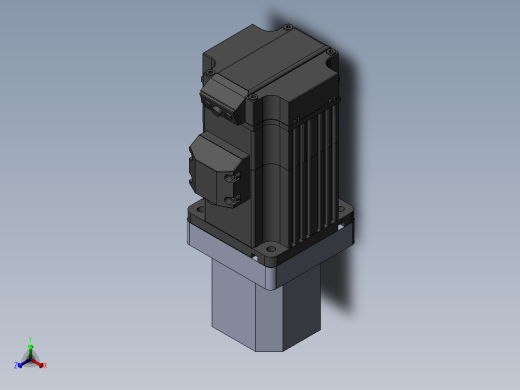 64-TB-(750w电机+联轴器+64马达法兰盘+64TB马达座)正等轴测缩略图
