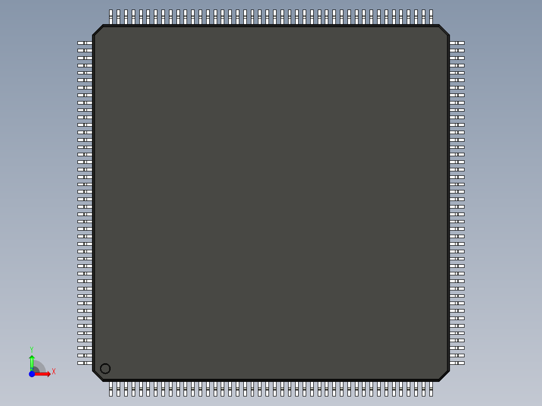 元器件3D封装LQFP176_FPT-176P-M0288前视图