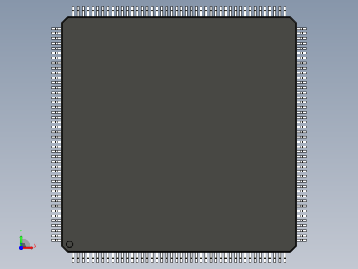 元器件3D封装LQFP176_FPT-176P-M0288前视缩略图