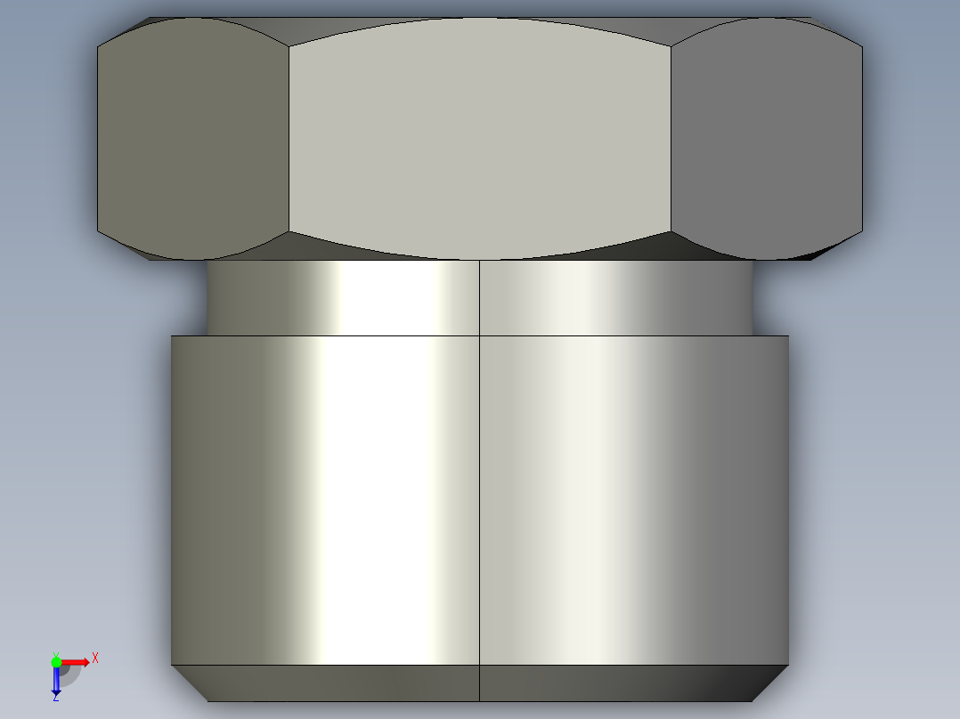 卡套式工业通用硬管接头10_pnu-s俯视图