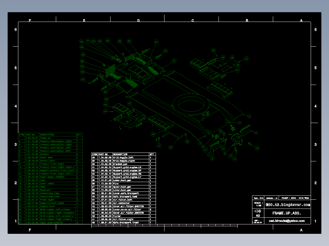 坦克战车M60 A3 主战坦克 dwg