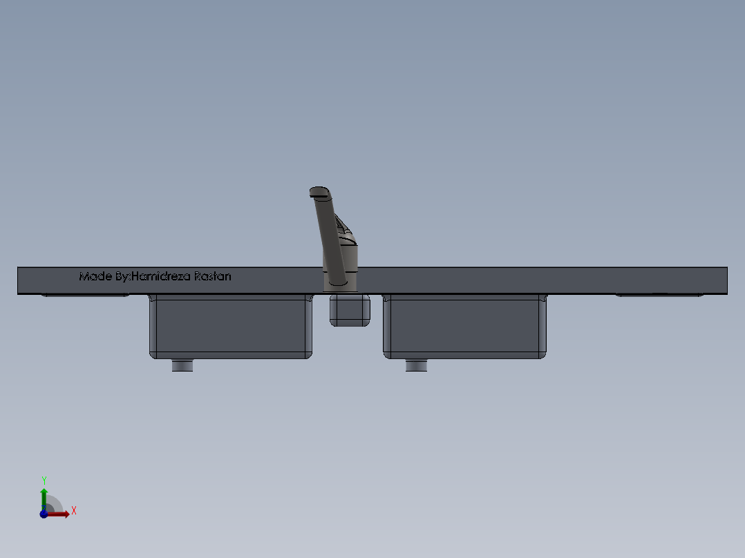 水槽、不锈钢水槽(145)前视图