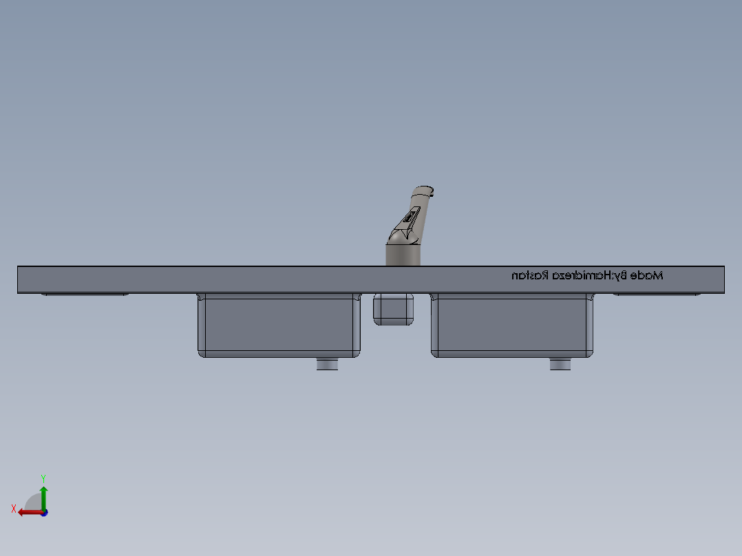 水槽、不锈钢水槽(145)后视图