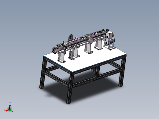 工件定位小型流水线sw18