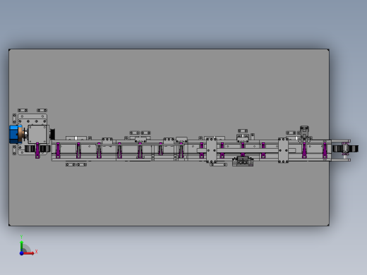 工件定位小型流水线sw18前视缩略图