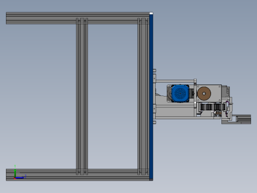 工件定位小型流水线sw18左视缩略图