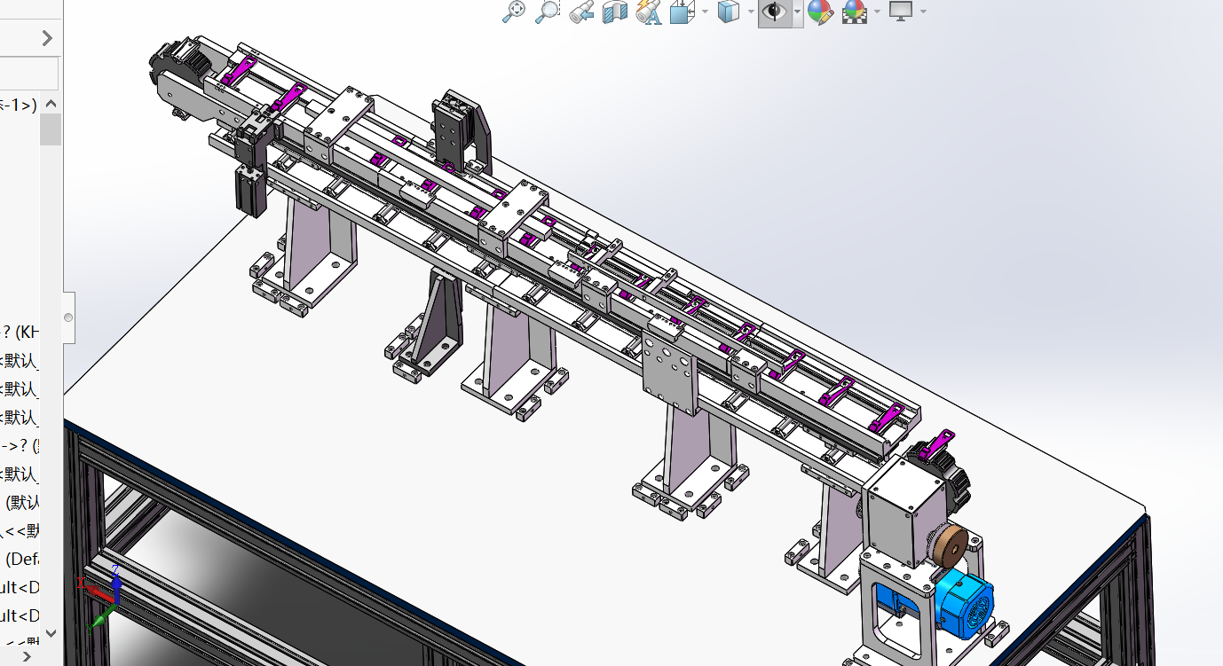 工件定位小型流水线sw18