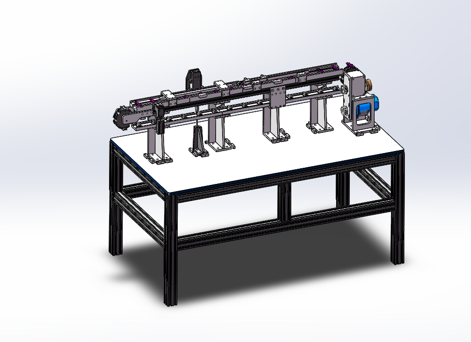 工件定位小型流水线sw18