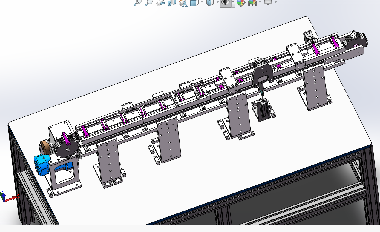 工件定位小型流水线sw18
