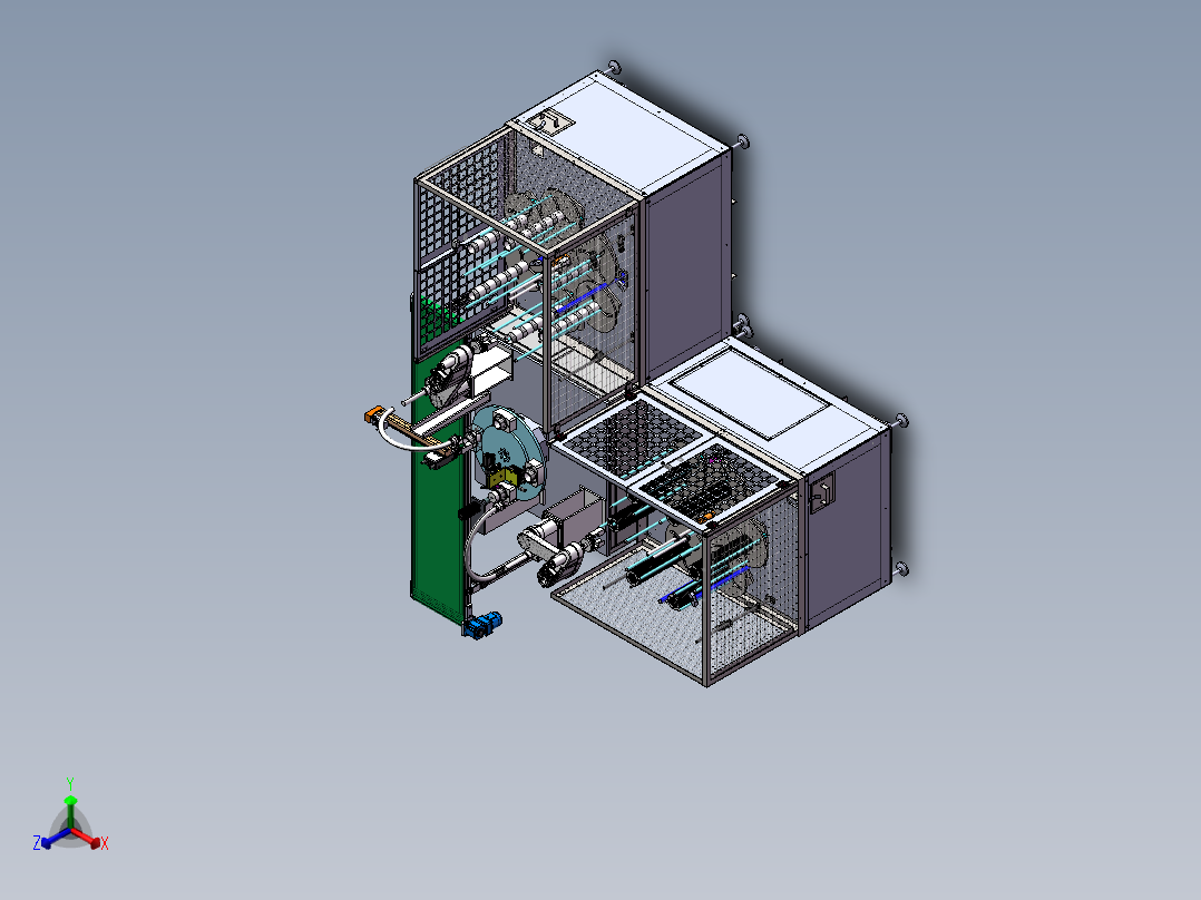 加油口自动上料焊接线sw21正等轴测图