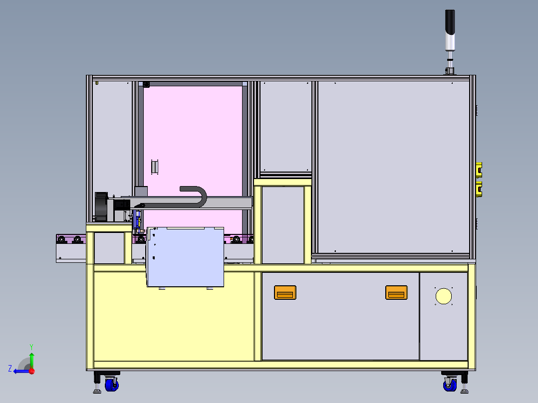 47寸panel换向移载机sw18可编辑右视图