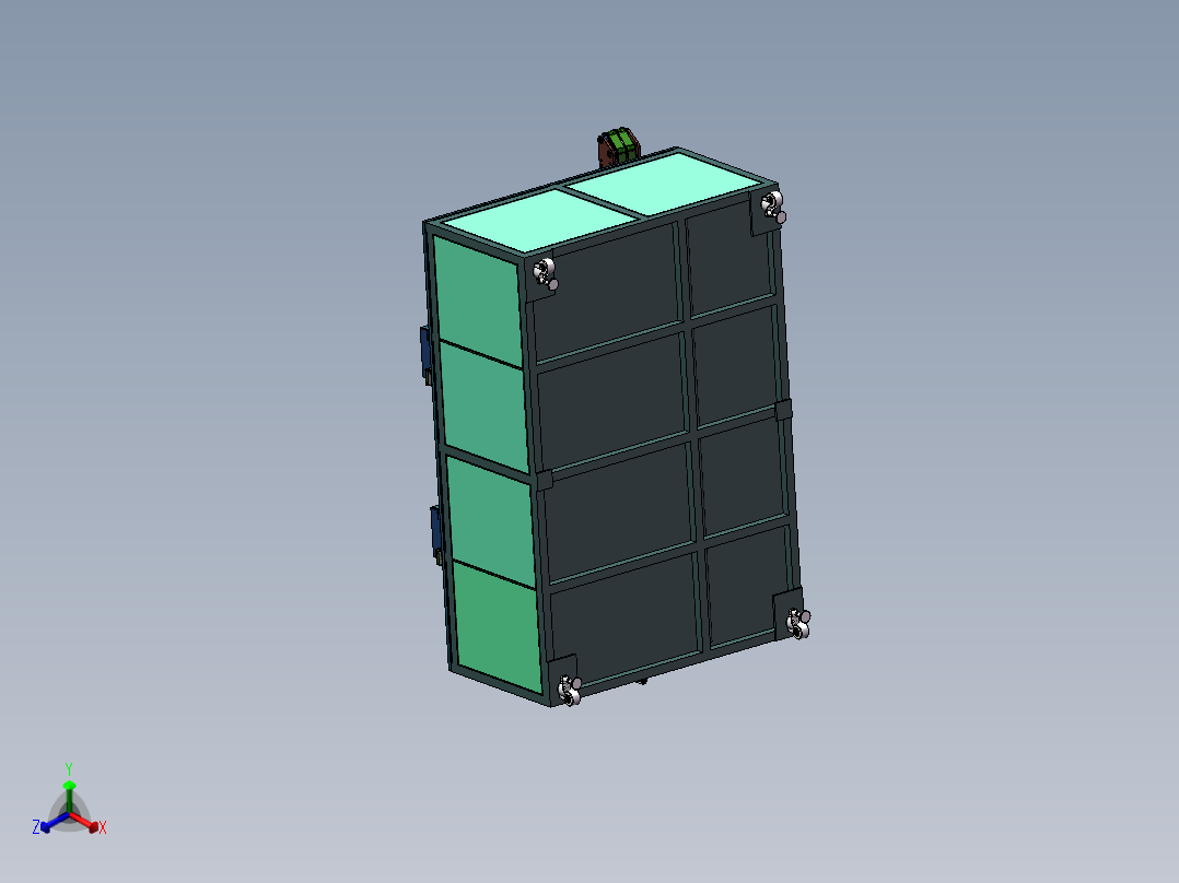 小方型电池入壳机sw18正等轴测图