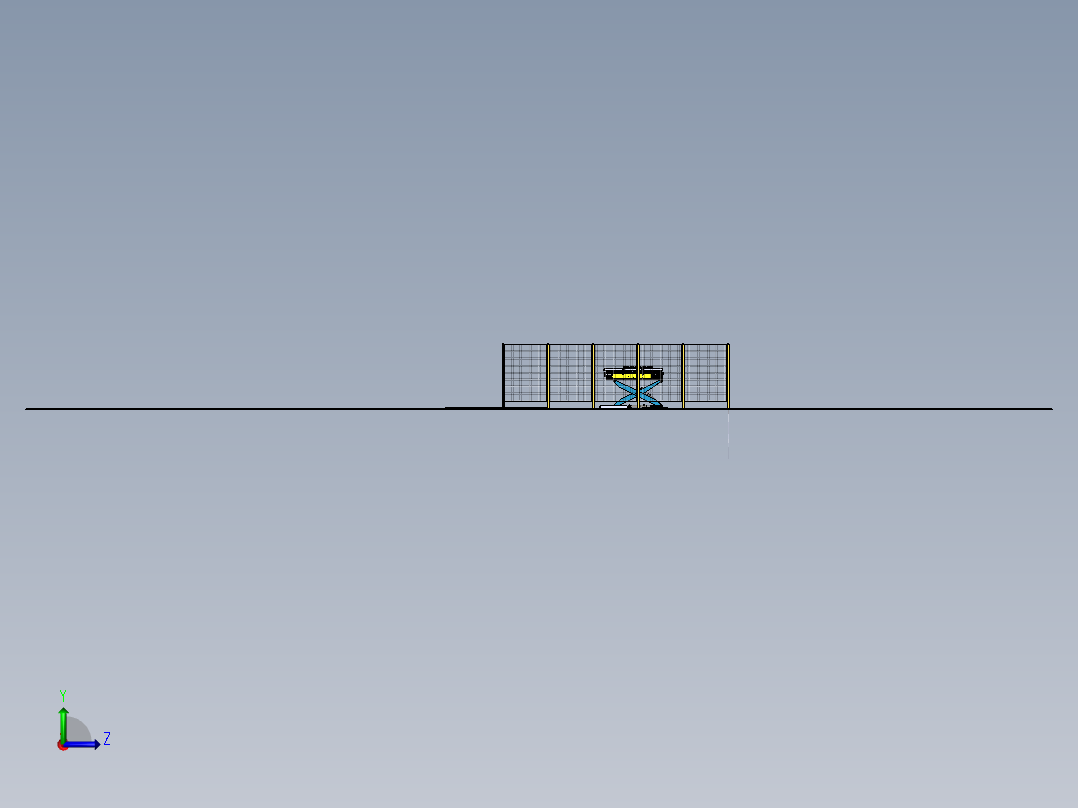 剪式lift升降机sw21左视图