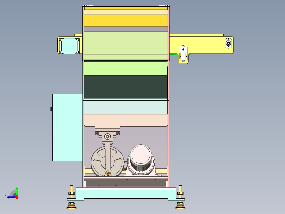 全自动推板送料机构右视图