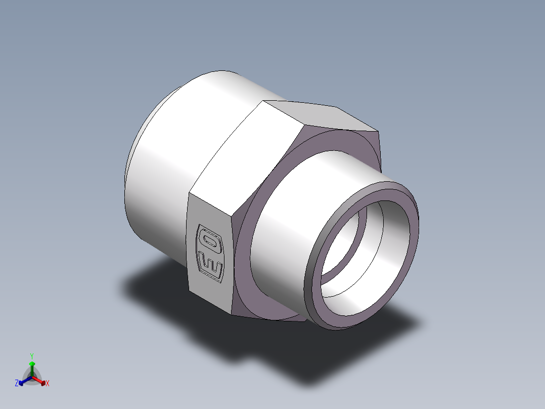 美制锥螺纹、1DN-36-20正等轴测图
