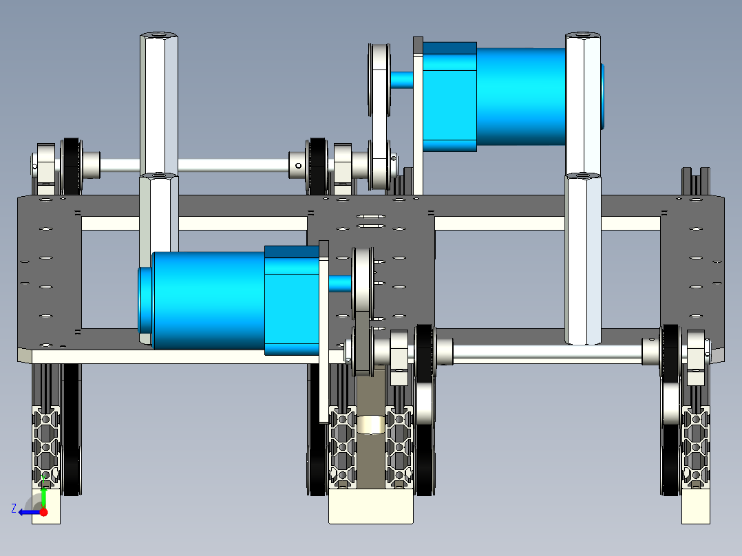 双通道载具流线右视图