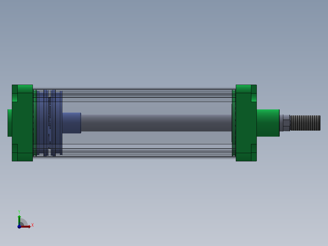 蓝色气动气缸-160x40x400-mm-1.snapshot.1前视图