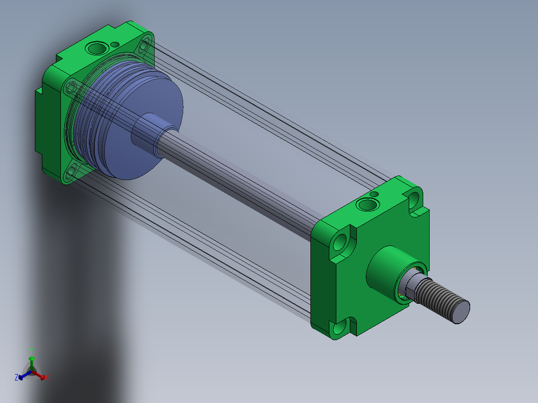 蓝色气动气缸-160x40x400-mm-1.snapshot.1正等轴测图