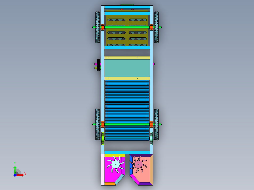 稻麦油菜割晒机前视图