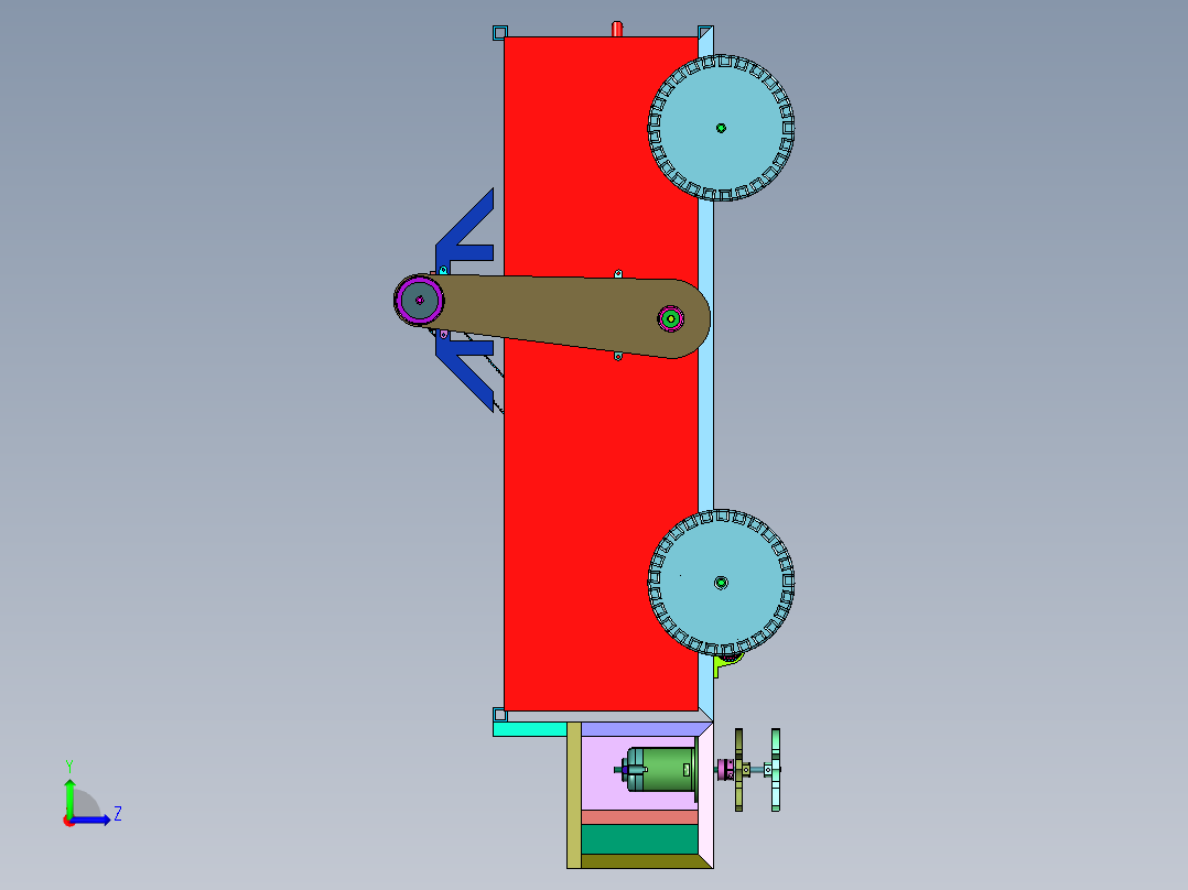 稻麦油菜割晒机左视图
