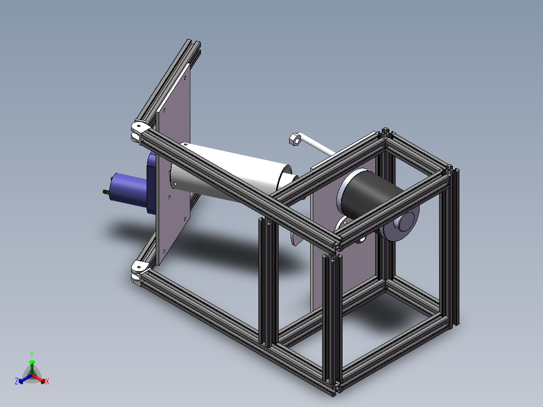 绕线机正等轴测图