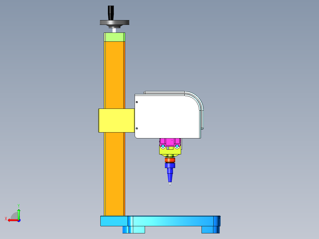 电动打标机后视图