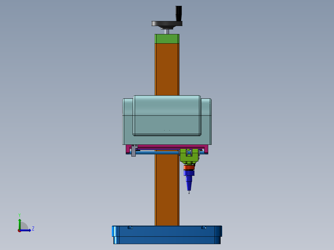 电动打标机左视图