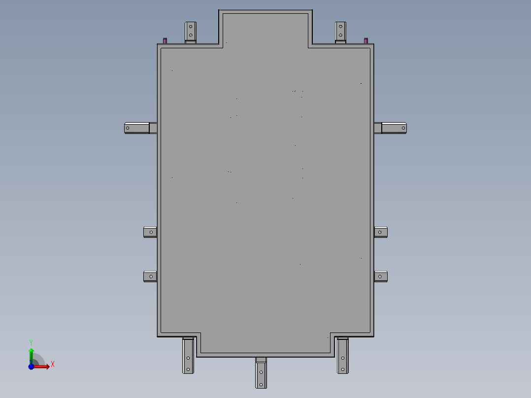 一款液冷电池箱系统前视图