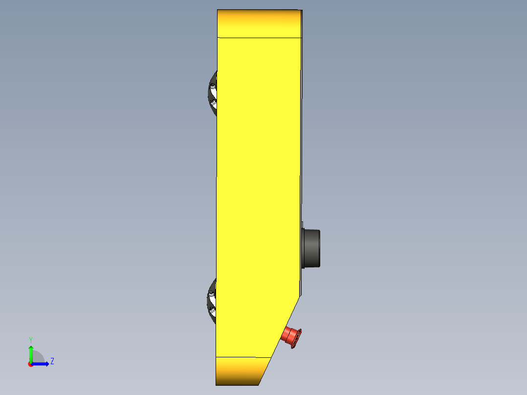 机器人全向麦卡纳姆轮原型左视图