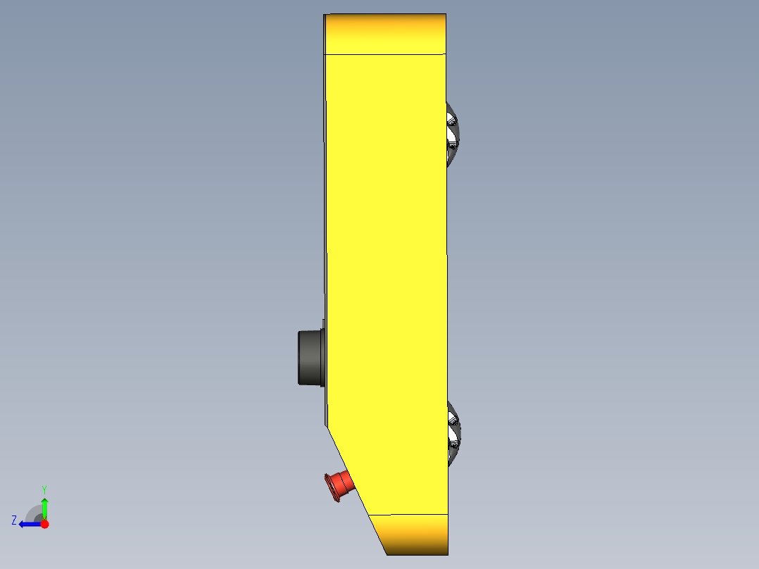 机器人全向麦卡纳姆轮原型右视图