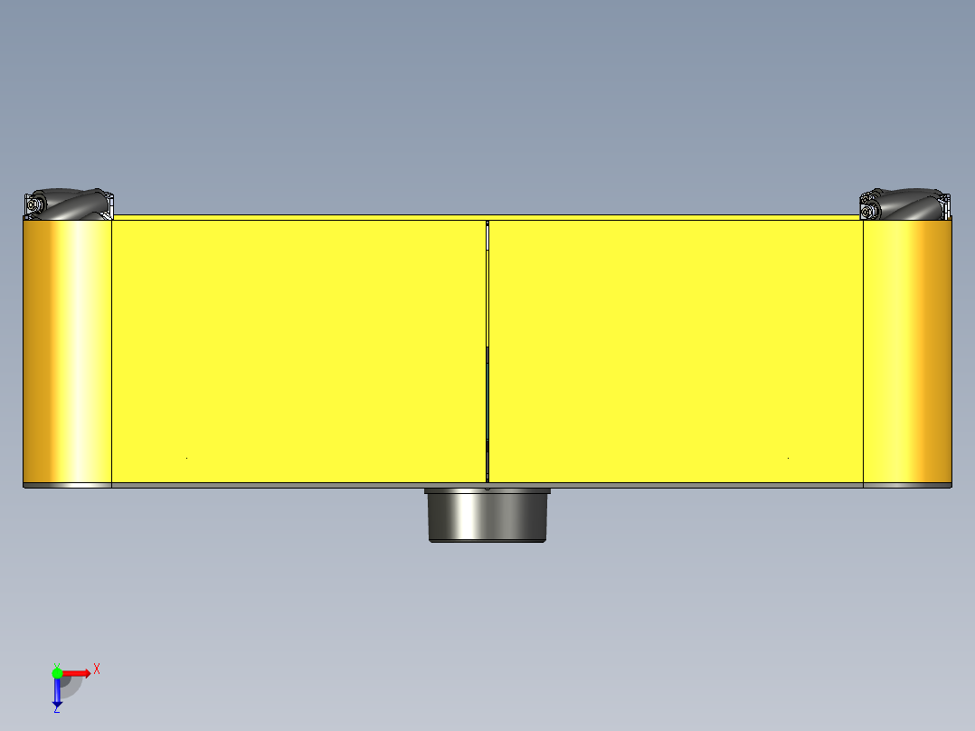机器人全向麦卡纳姆轮原型俯视图