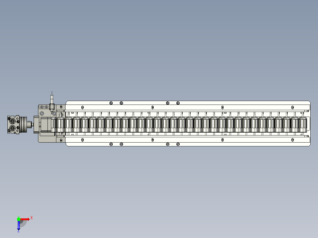 转子下料组装俯视图