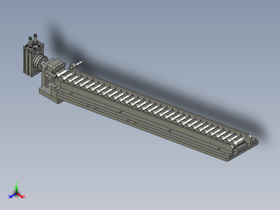 转子下料组装正等轴测图