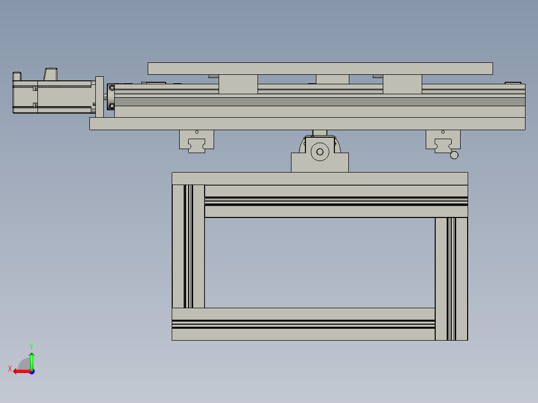 设备的电动平台式装置后视图