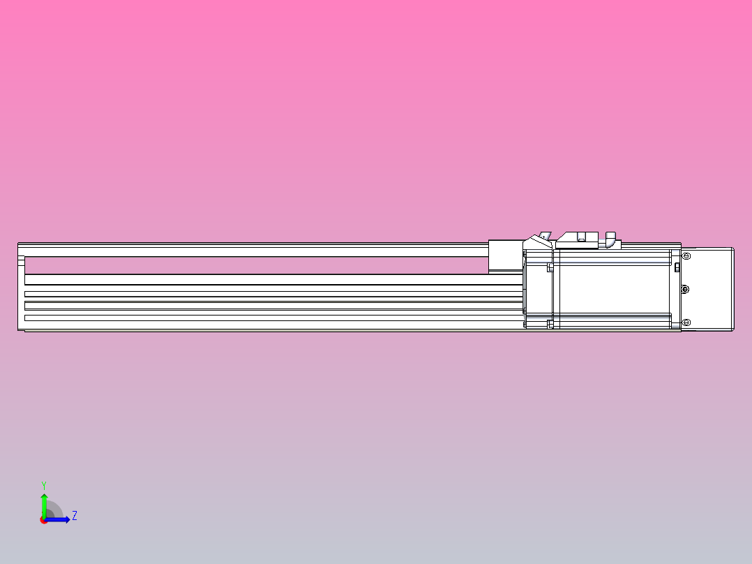 日规模组半封闭丝杆TPA-HNR-110D-1610C-L300-ML-C-P40-N3左视图
