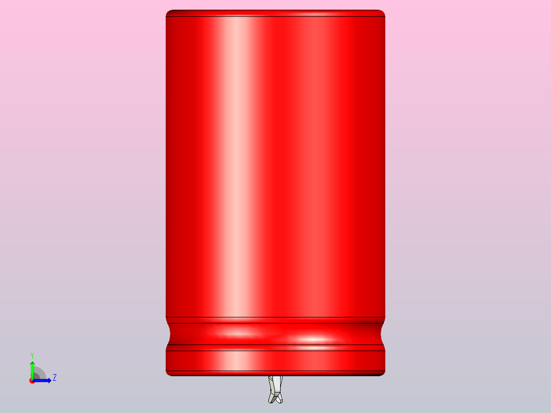 30 x50红白底片电解电容器左视图