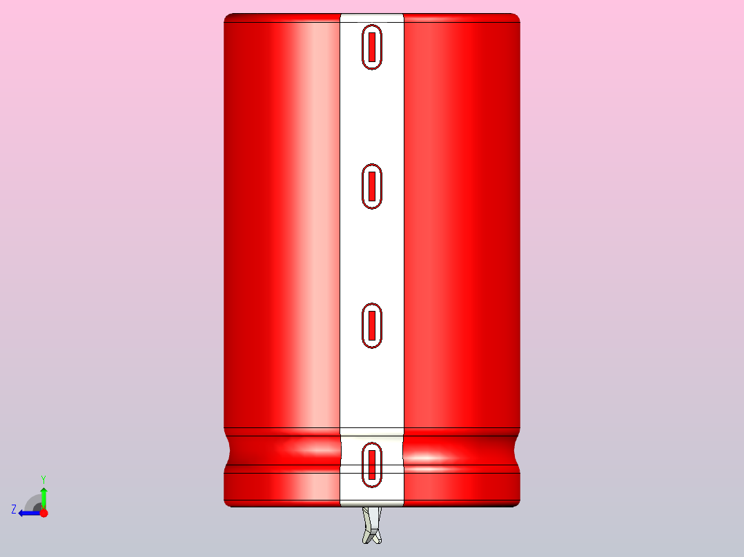30 x50红白底片电解电容器右视图