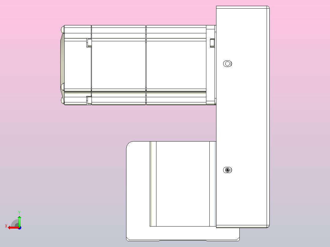 皮带直线轴半封闭可选导轨TPA-HNB-85D-90-L50-RU-C-P20-N3后视图