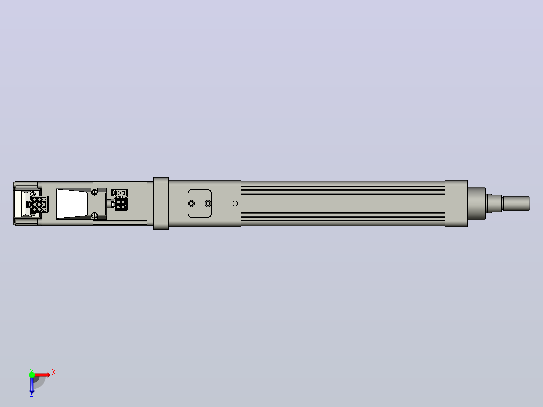 轻载电动缸TPA-ESR25-1002C-L100-M-W-P10-C3俯视图
