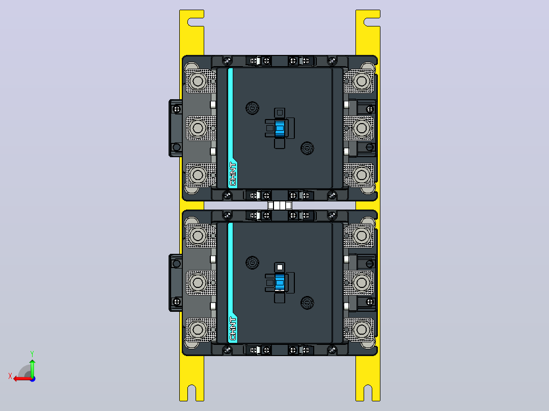 NXC-265N~400N 3P交流接触器三维模型202304后视图